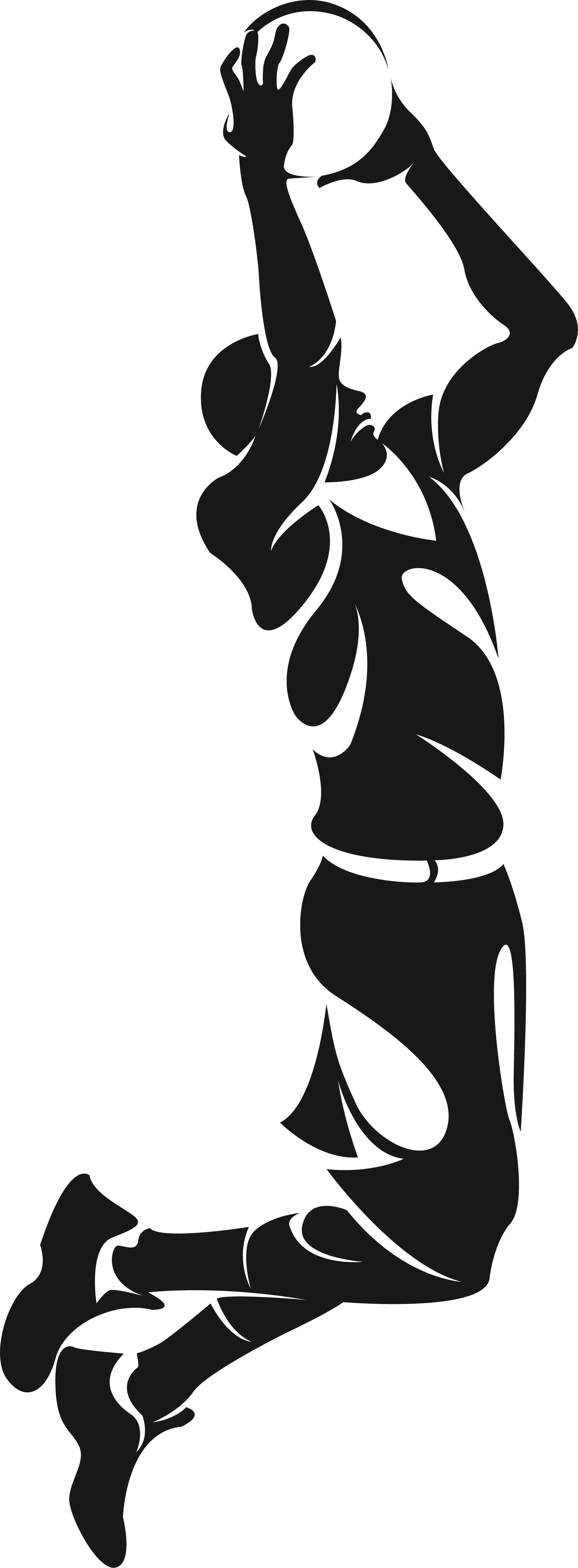 Boys Basketball - Basketball Shooting Clip Art (1805x4893)