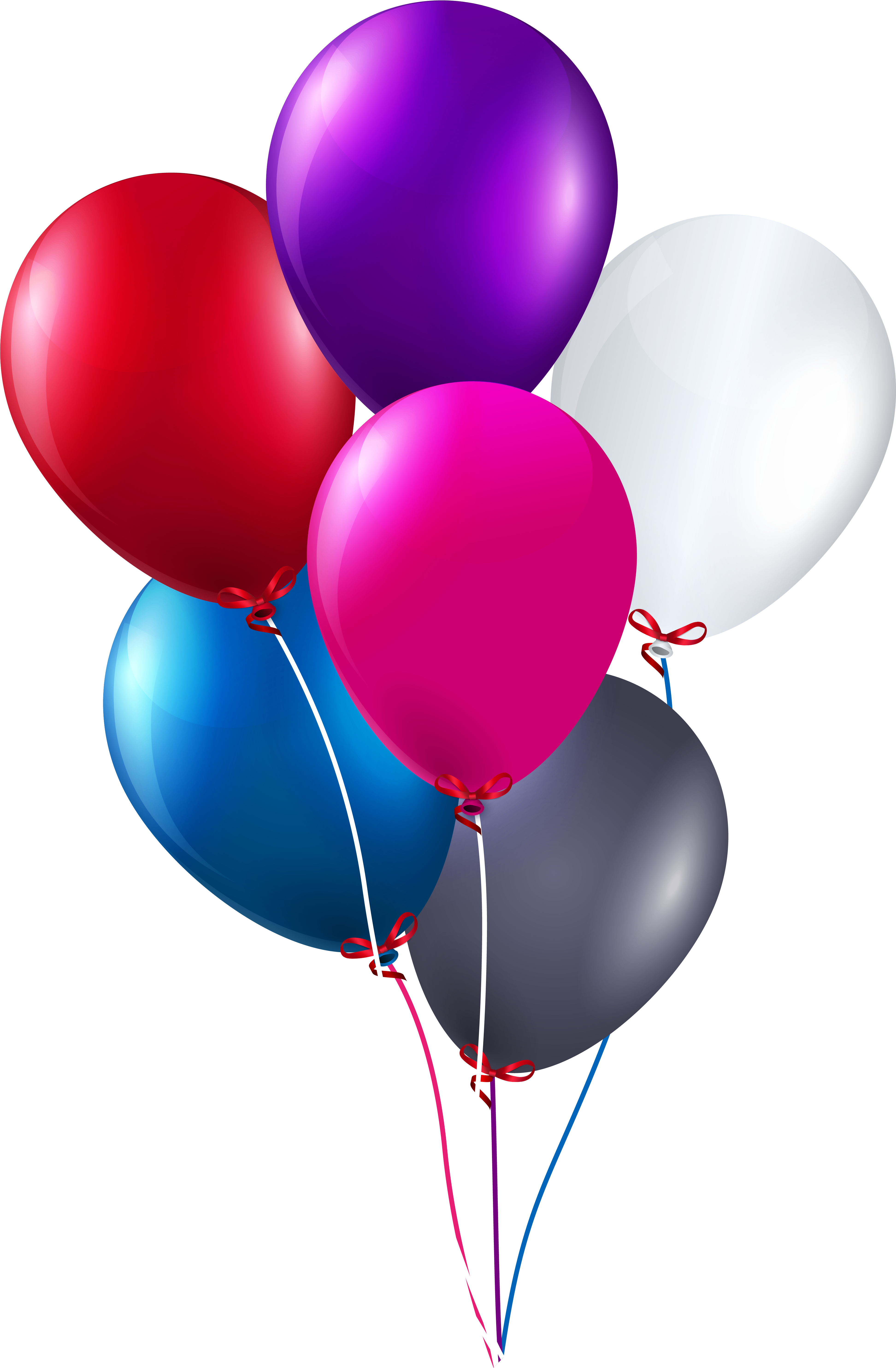 Balloon Clipart Balloon Bunch - Happy Birthday Balloons Png (4033x6140)