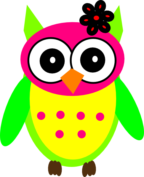 She Owl Clip Art At Clker - Baby Owl Clip Art (486x597)
