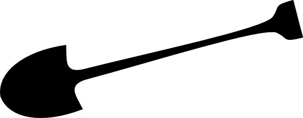 Spade Clip Art At Clker - Shovel Clipart (600x234)