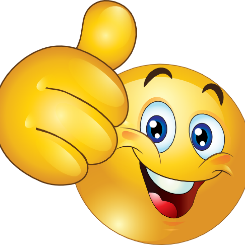Thumbs Up Clipart Free Thumbs Up Happy Smiley Emoticon - Smiley Face Thumbs Up (1024x1024)