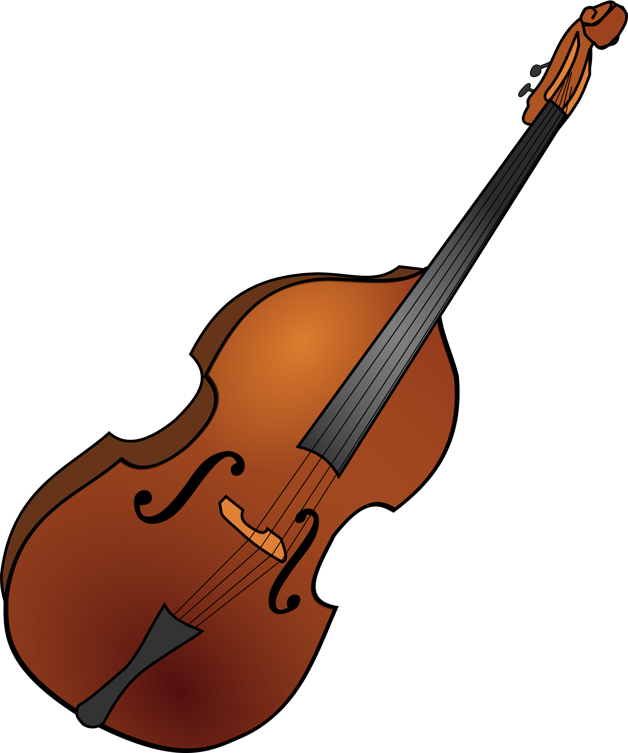 Free Vector Graphic Violin Viola Instrument String - Double Bass Clipart (2001x2400)