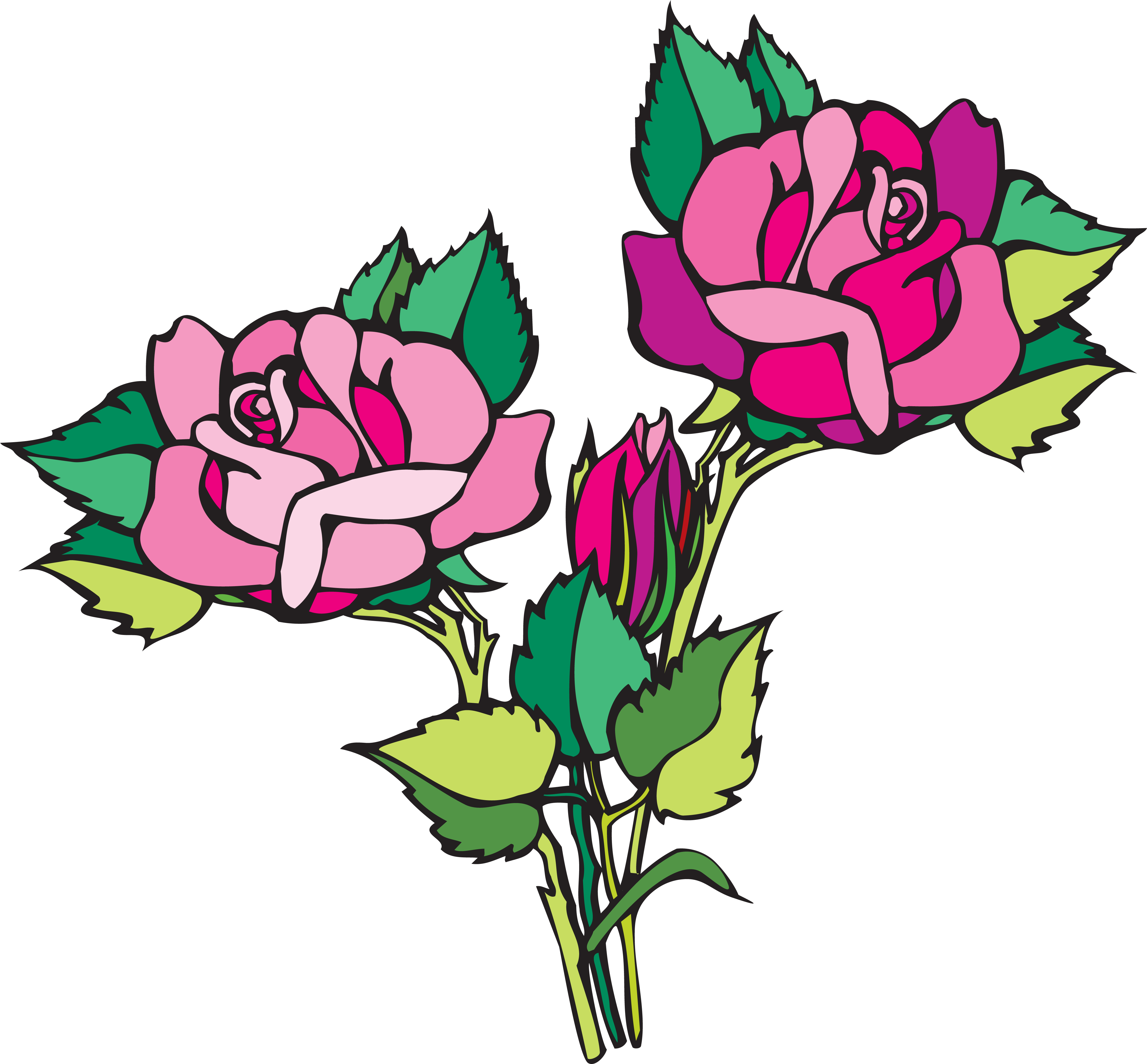 Floral Design Garden Roses Flower Clip Art - Floral Design Garden Roses Flower Clip Art (4372x4068)