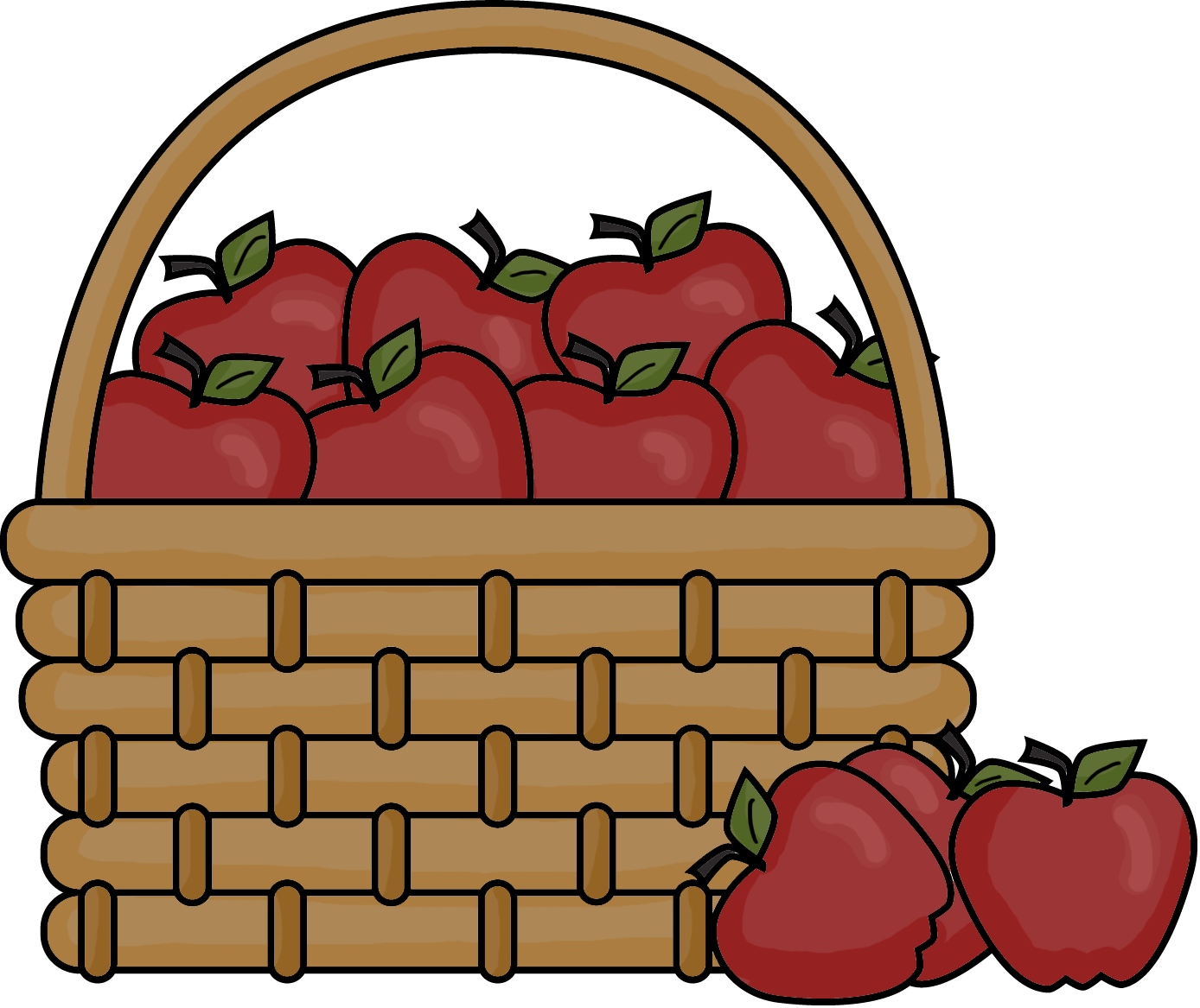 Free Clipart Basket Of Apples Best Apple 21642 Clipartion - Apples In A Basket Clipart (1388x1167)