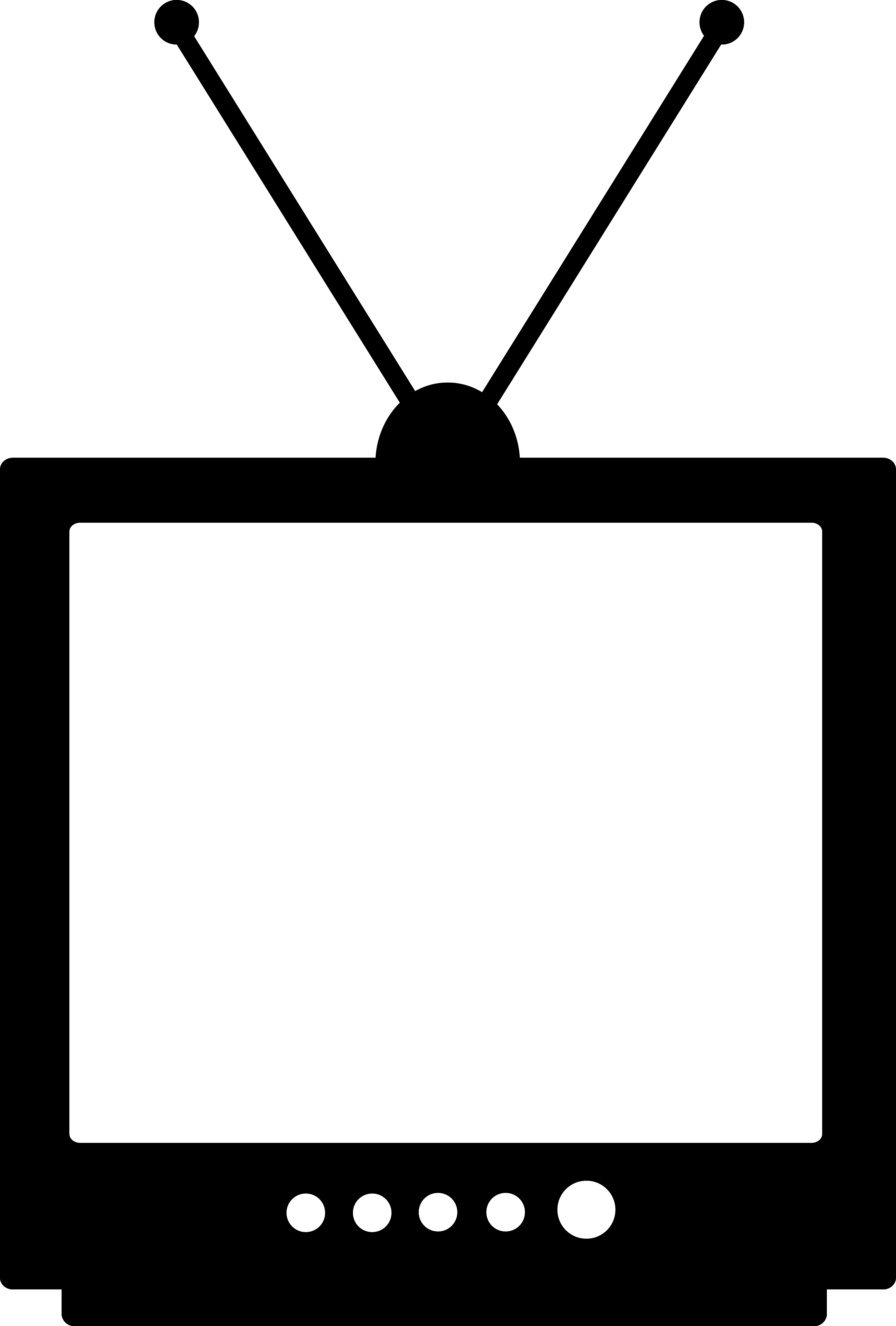 Free Clip Art Clipart Panda - Television Silhouette (3513x5199)