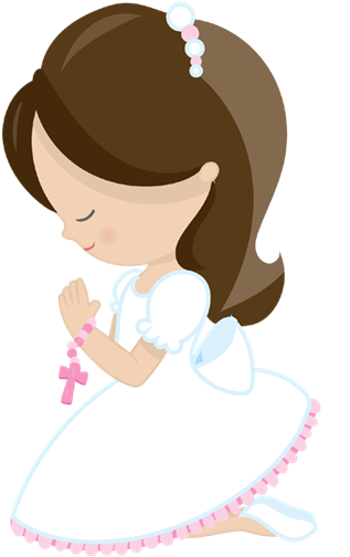 Communion - First Communion Invitation Girl (600x512)