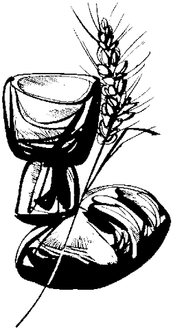 First Communion - - Bread And Wine Black And White (293x499)