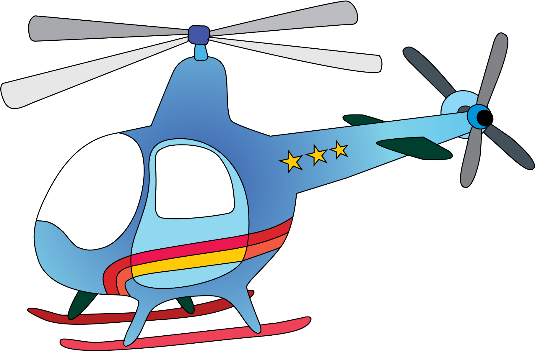 Helicopter Clipart - Helicopter Clipart (1845x1239)