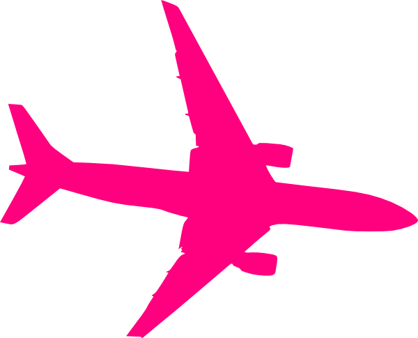 Pink Plane Clip Art At Clker Com Vector Online Royalty - Plane Vector (600x485)