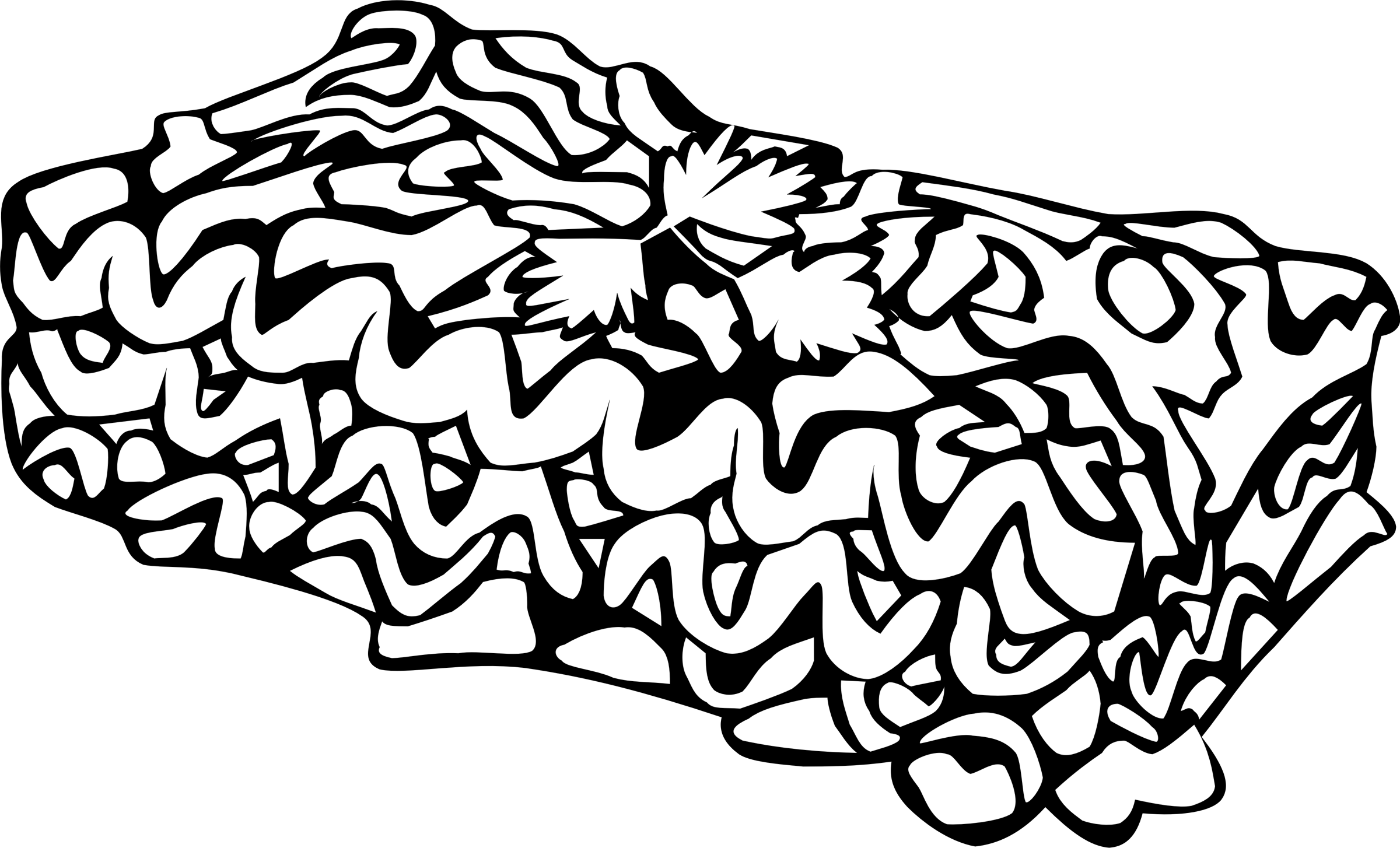 Clipart Fast Food Lunch Dinner Lasagna - Lasagna Black And White (2400x1454)