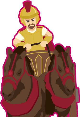 Gladiators Chariot Racing Theatre - Cartoon (1008x567)