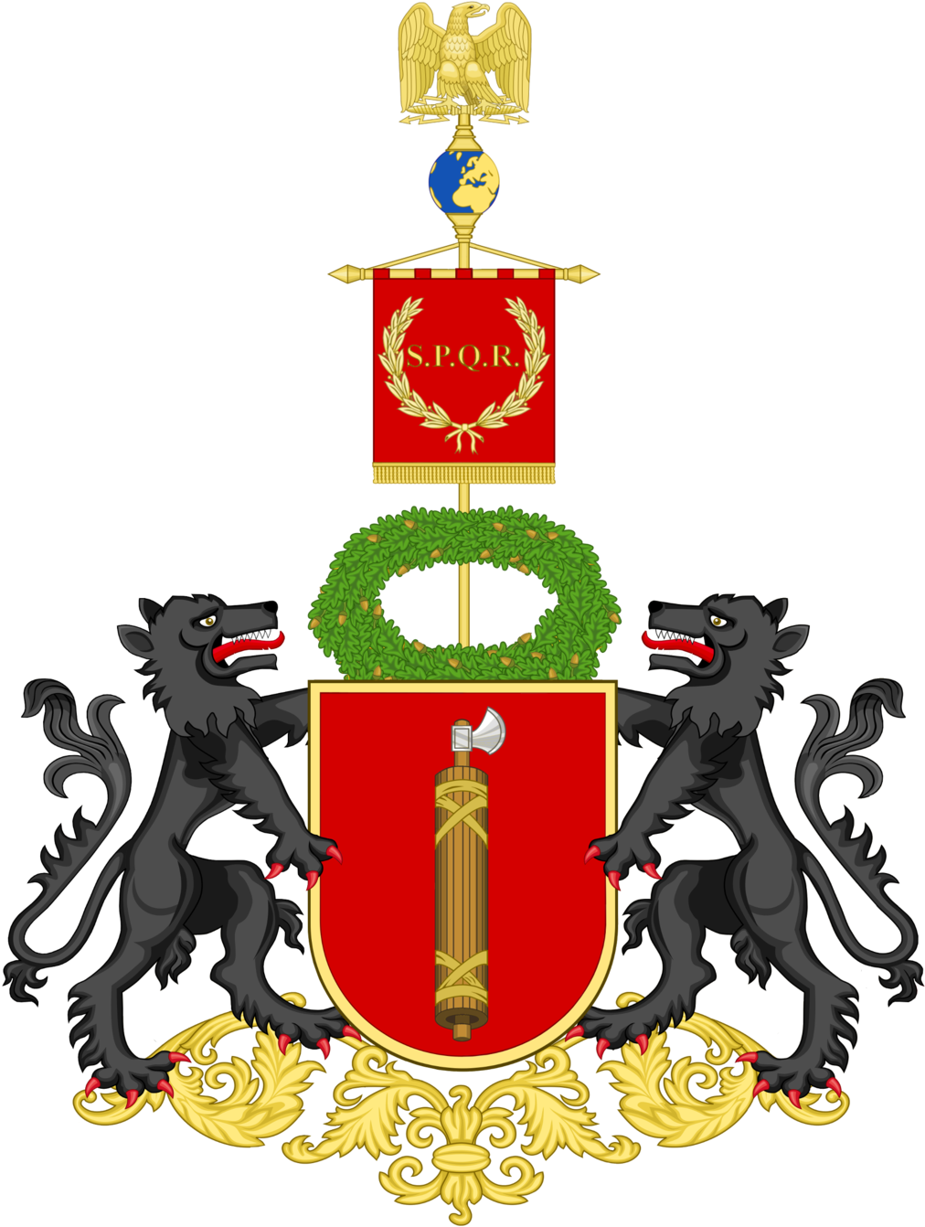 Regicollis 174 28 Coa Of The Roman Republic By Tiltschmaster - Birkenhead Park School Logo (1024x1368)