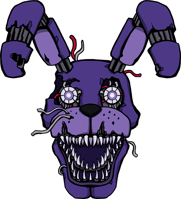 Five Nights At Freddy's -nightmare Bonnie By Kaizerin - Bonnie From Five Nights At Freddys Drawings (600x658)