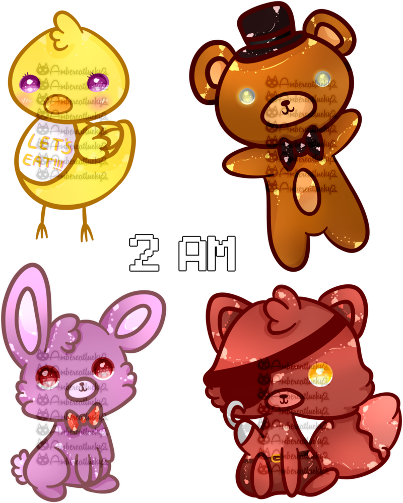 Five Nights At Freddys By Ambercatlucky2 - Five Night At Freddy's Chibi (800x998)