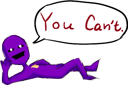 You Can't Pink Facial Expression Purple Text Clip Art - Five Night At Freddys Easy (434x288)
