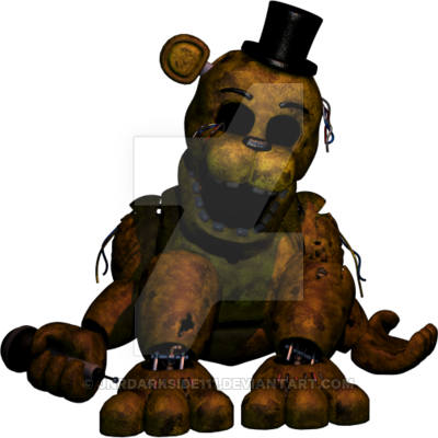 Golden Freddy In Five Nights At Freddy's 2 By Jnrdarkside111 - Five Nights At Freddy's 2 Golden Freddy (400x400)