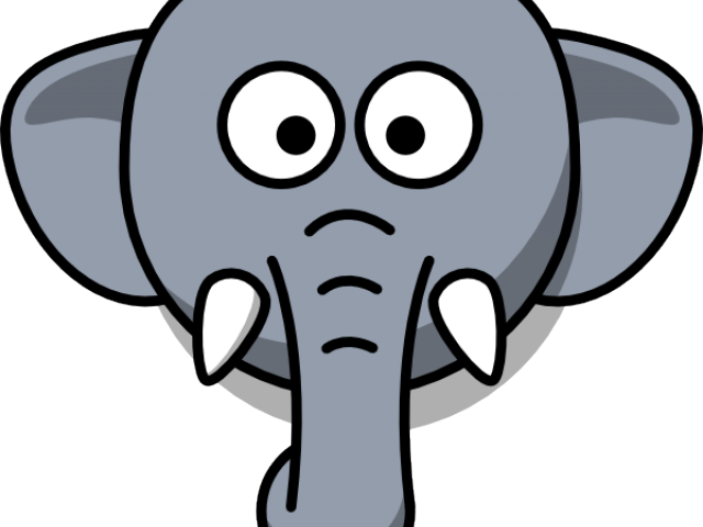 Elephant Face Cliparts - Cartoon Elephant (640x480)