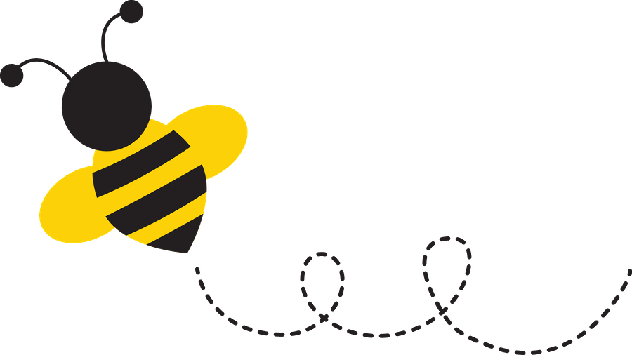 Abelhinhas - Minus - Bee Trail Clipart (900x506)