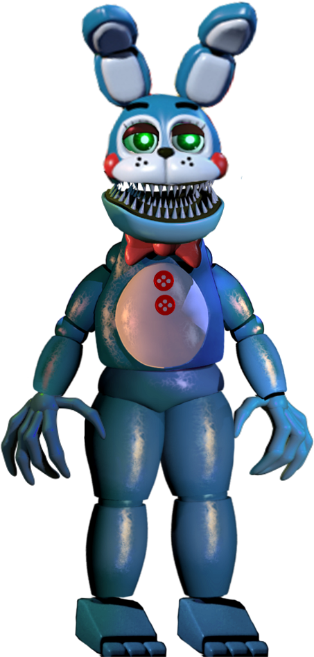 Nightmare Toy Bonnie - Fnaf World Toy Bonnie (542x1002)