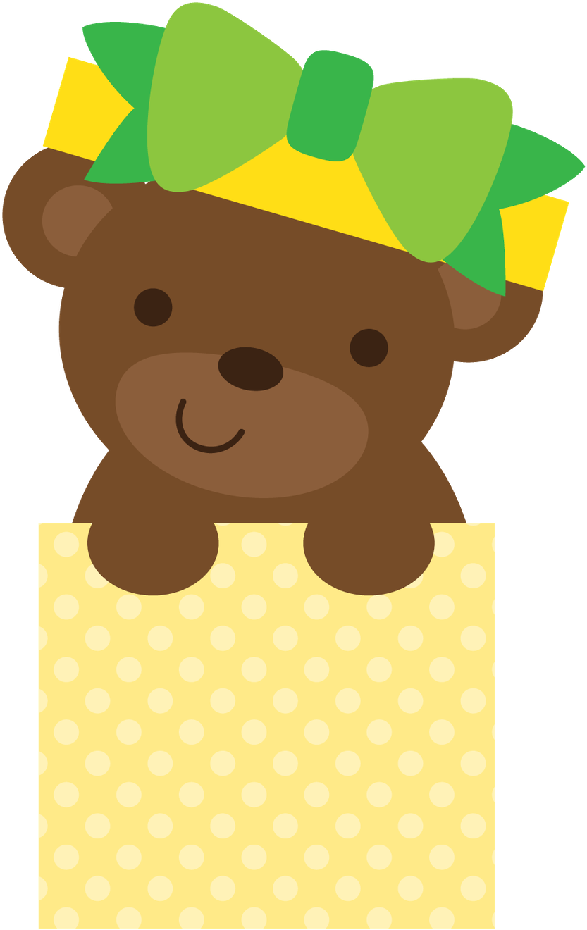 Ursinhos E Ursinhas - 2 Little Bears Clipart Printable (900x1388)