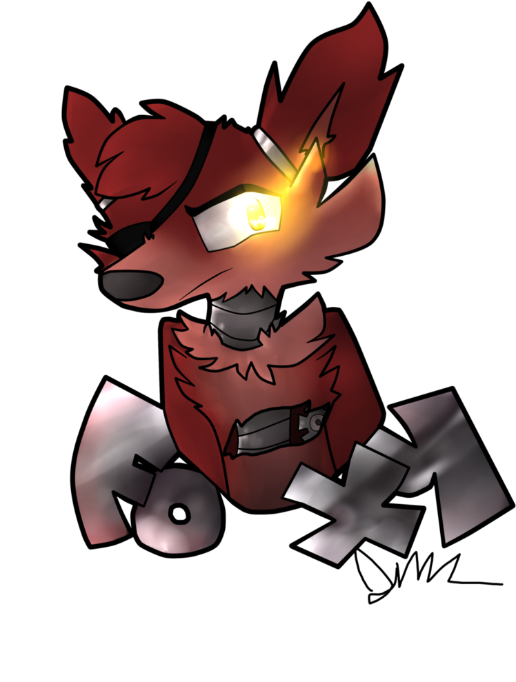 Foxy Five Nights At Freddy's By Toxic-justice - Cartoon (762x1048)