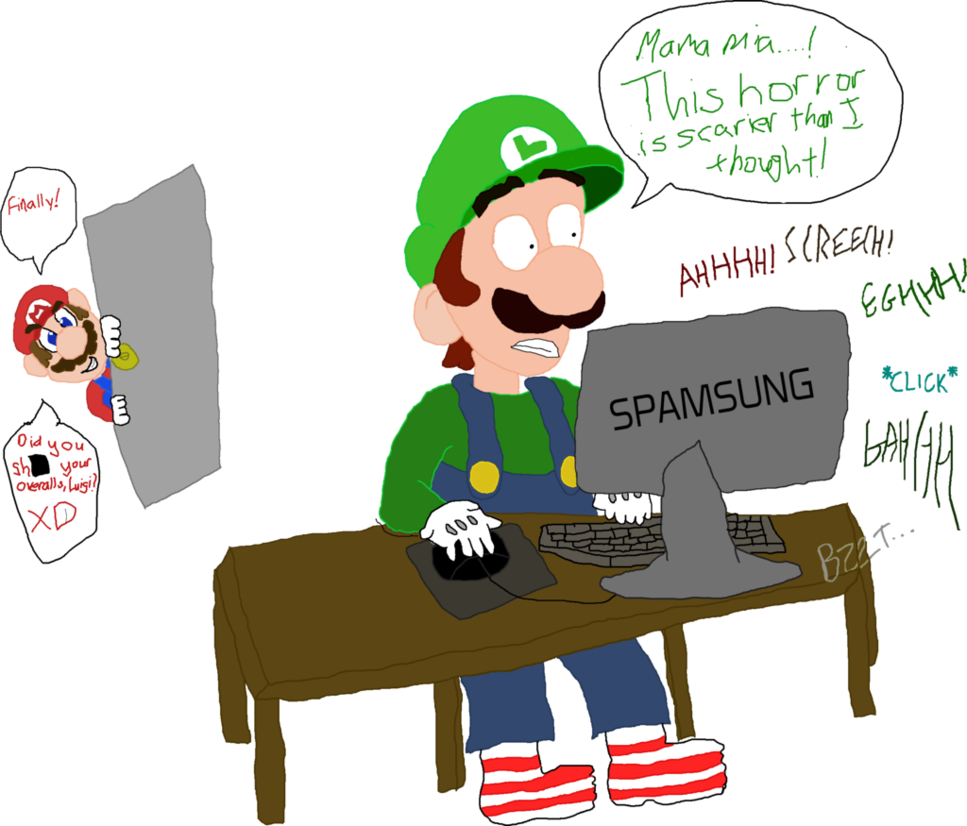 Luigi's Reaction To Five Nights At Freddy's Two By - Luigi Five Nights At Freddy's (967x826)