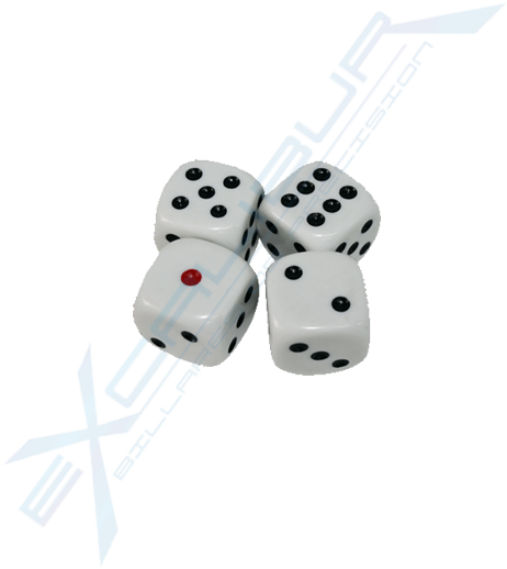 Dos Pares De Dados Blancos Grandes - Dados Blancos Png (500x582)