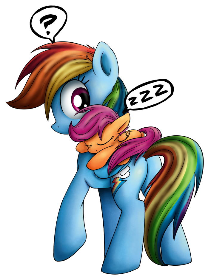 Xioade, Cute, Cutealoo, Dead Source, Ponies Riding - Rainbow Dash And Scootaloo Cute (900x1006)