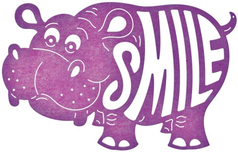 Cheery Lynn Designs Happy Hippo Die Cut Out - Cheery Lynn Designs - Happy Hippo Die - B561 (500x500)
