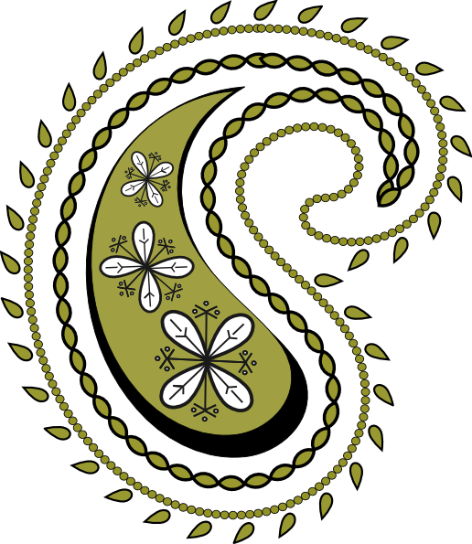 Vector Paisley Swirls - Transparent Paisley Free Clip Art (516x595)