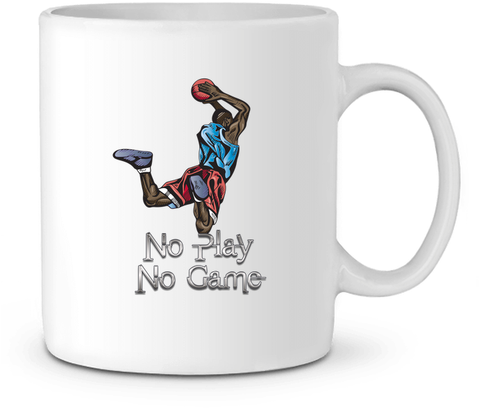 Mug En Céramique No Play No Game Par Dream Design - Cartoon Basketball Player Dunking (690x850)