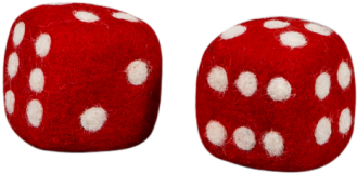 Ware Of The Dog Fuzzy Felted Dice Toy - Toy (765x937)
