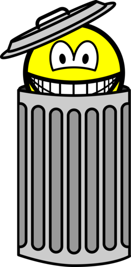 Trash Can Smile - Emoticon Trash (256x521)