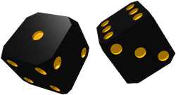 Gold And Black Dice - Dice (420x420)