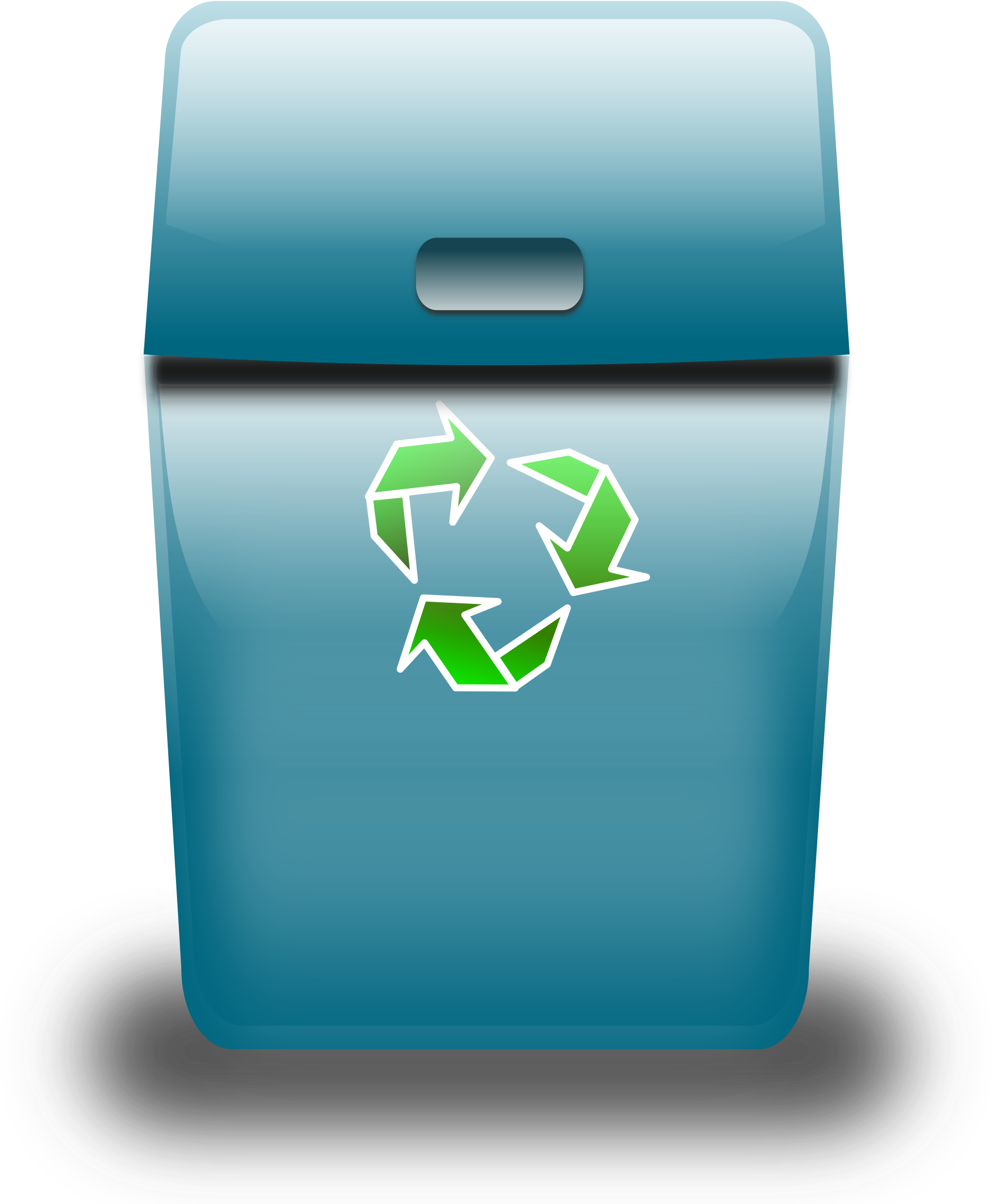 Trash Can - Geri Dönüşüm Kutusu Resmi Çizimi (2400x2400)