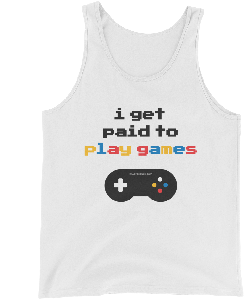I Get Paid To Play Games Tank Top - Drawstring (1000x1000)