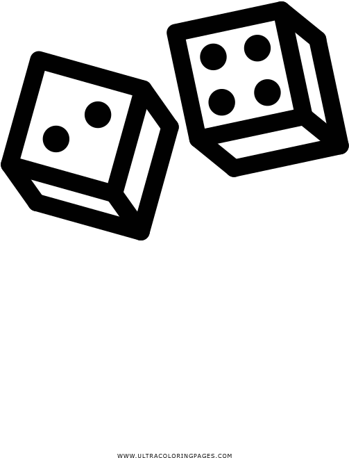 Dice Coloring Page - Icon (1000x1000)