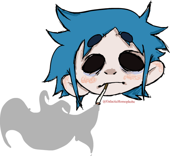 A Tired Boy By Quixotican-t - Cartoon (652x599)