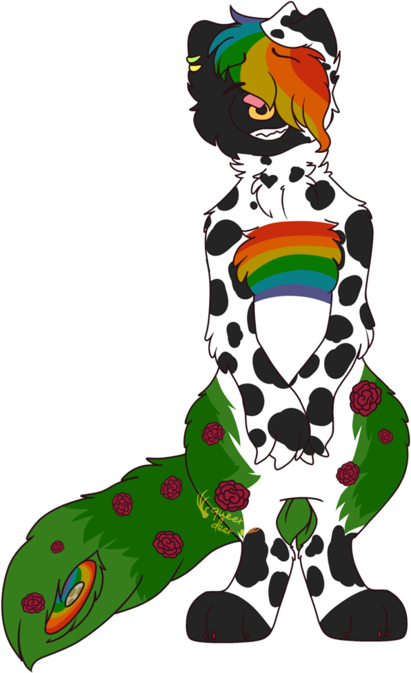 Tired Rainbow Boy By Queer Deer - Illustration (756x1058)