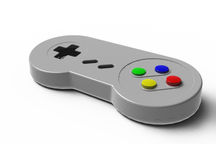 And Even Play Retro Games On Your Devices - Snes Controller 3d Render Png (720x480)