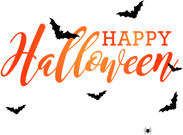 Happy Halloween With Bats Png Clip Art Image - Happy Halloween Png Transparent (600x441)