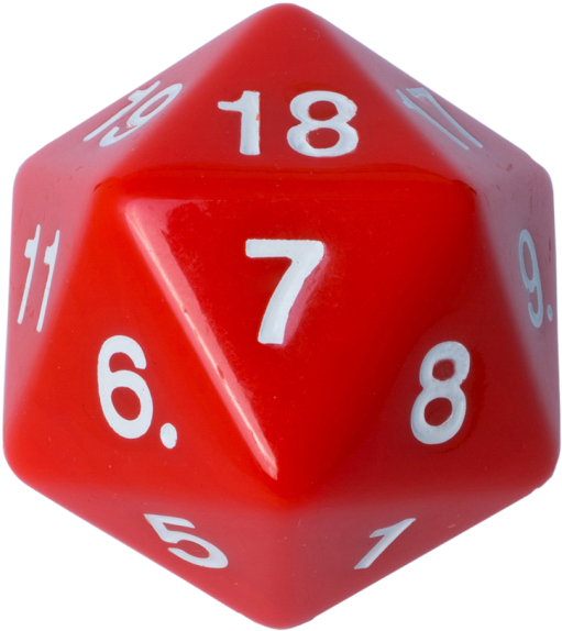 D20 Countdown Die 55 Mm - 20 Sided Dice On 1 (600x600)