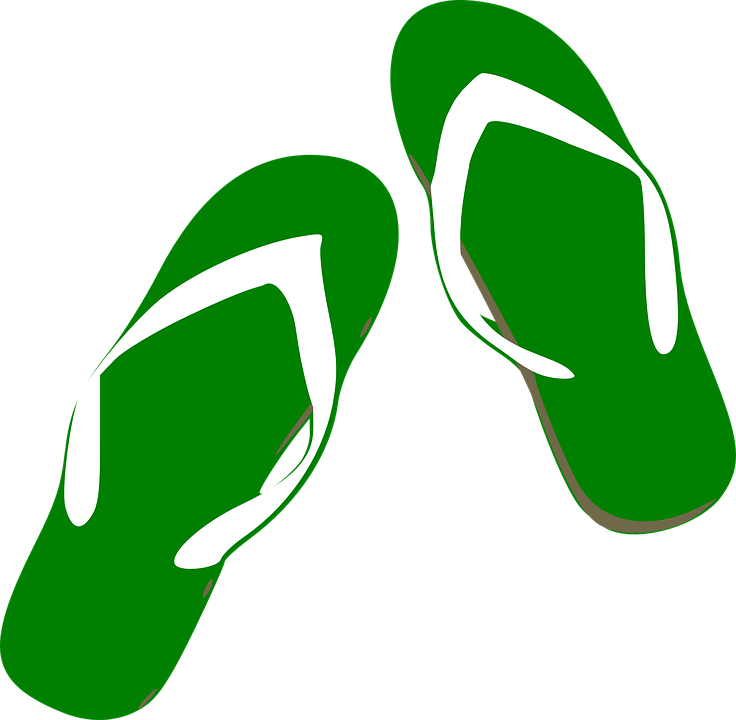 Flip Flops Clip Art Clipart Cliparts For You - Green Flip Flops Clipart (736x720)