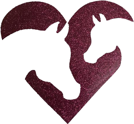 Aha Pink Glitter Heart Logo - Heart (600x435)