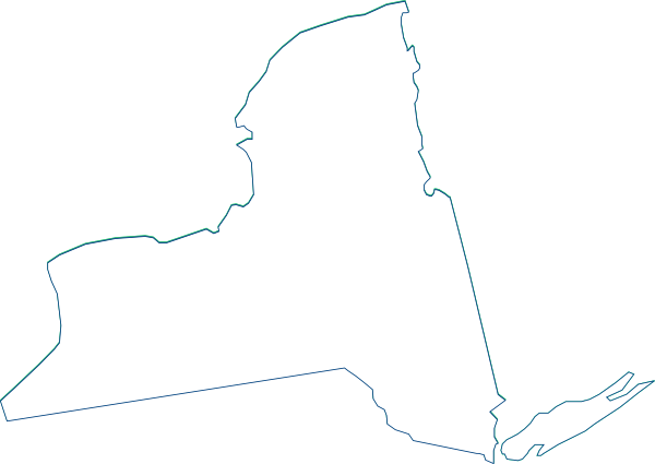 New York State Clip Art - New York State White Png (600x425)