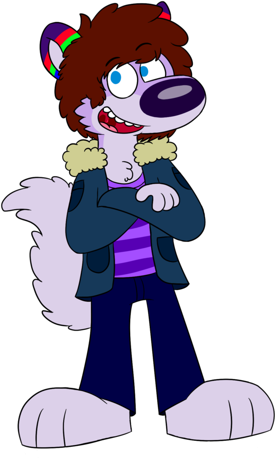 The Cool Purple Wolf By Aygodeviant - Cartoon (794x1006)
