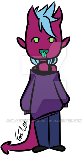 Little Devil By Blackwingedgirl - Cartoon (400x600)