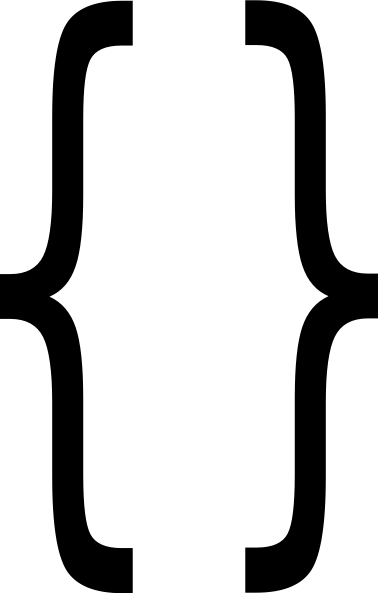 Free Vector Large Braces - Scalable Vector Graphics (378x593)