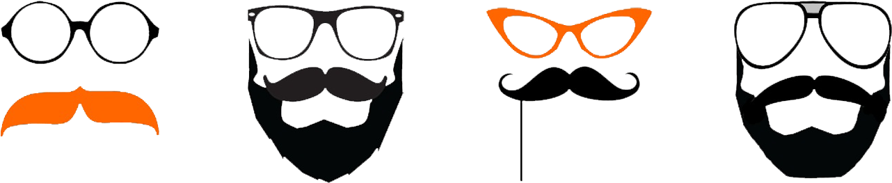 No Shave Movember Day Mustache Png File - Grain To Glass Designs Beard And Mustache 16 Wall Decal (1400x400)