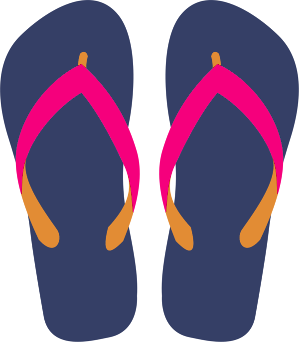 Flip Flops Vector Clip Art - Transparent Background Flip Flops Clipart (600x687)
